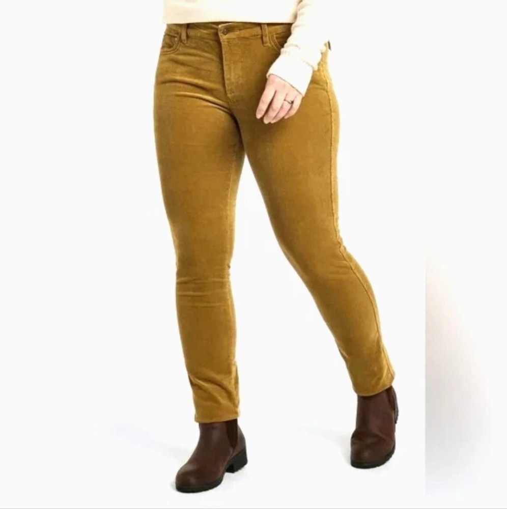 Levi's Womens Pants Size 28 x 30 Harvest Gold Tan Corduroy 711 Skinny Mid Rise